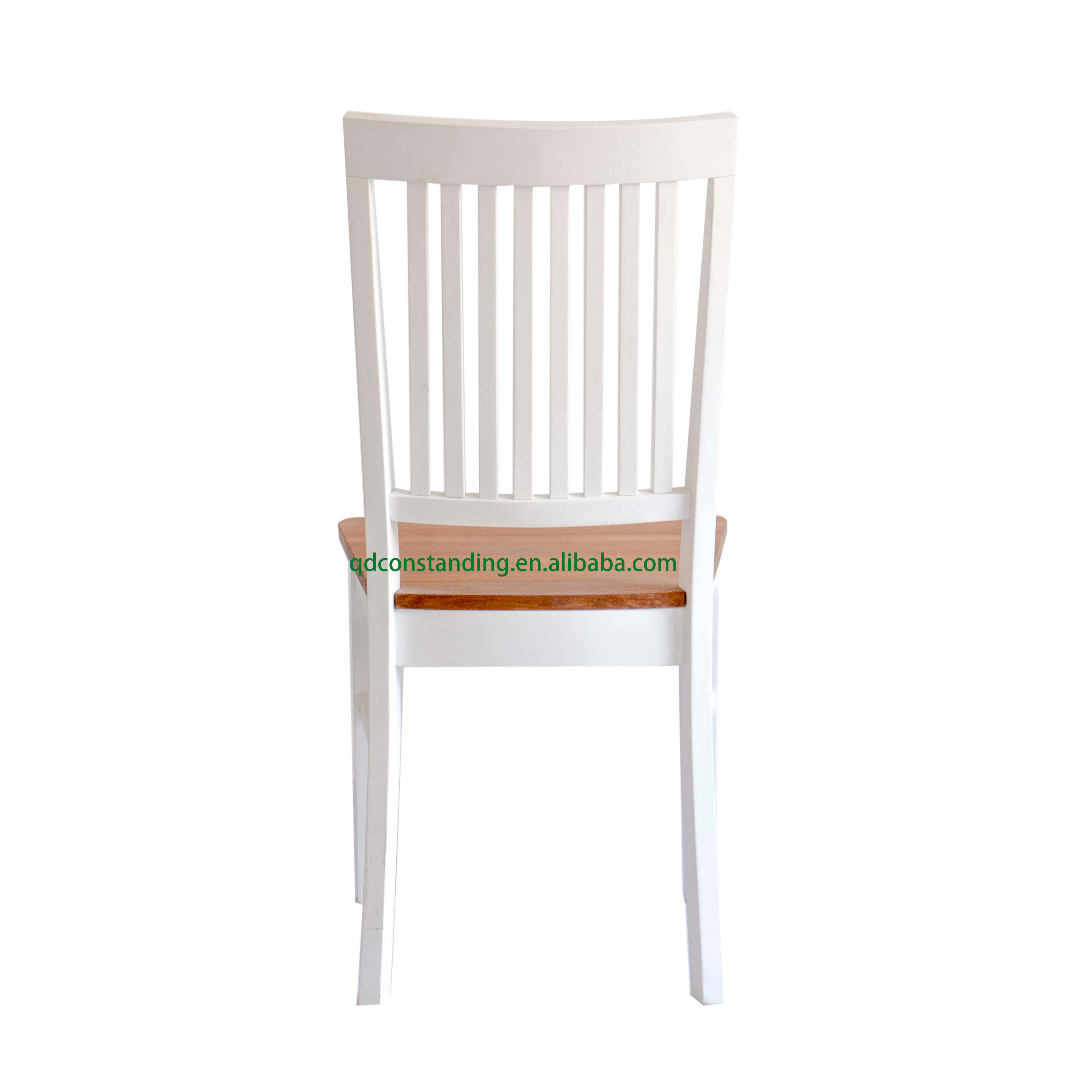 Contemporary White Wholesale Indoor Hotel Space Saving Spindle Back Wooden Dining Chair