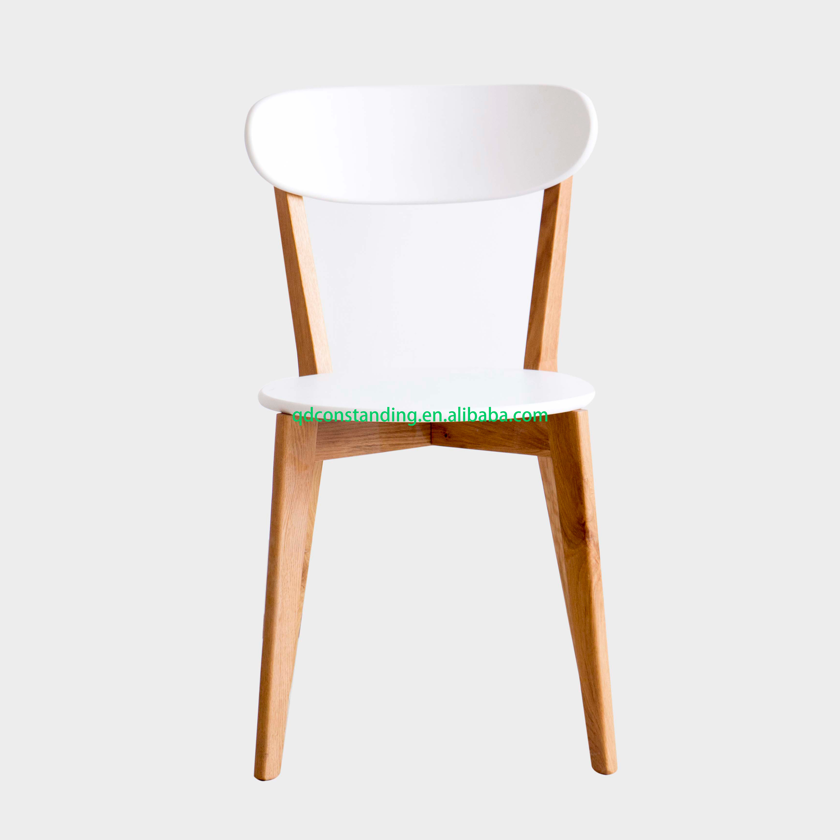 White Nordic Upholstery Comfortable Wooden Beech Oak Bentwood Stackable Kitchen Dining Chair