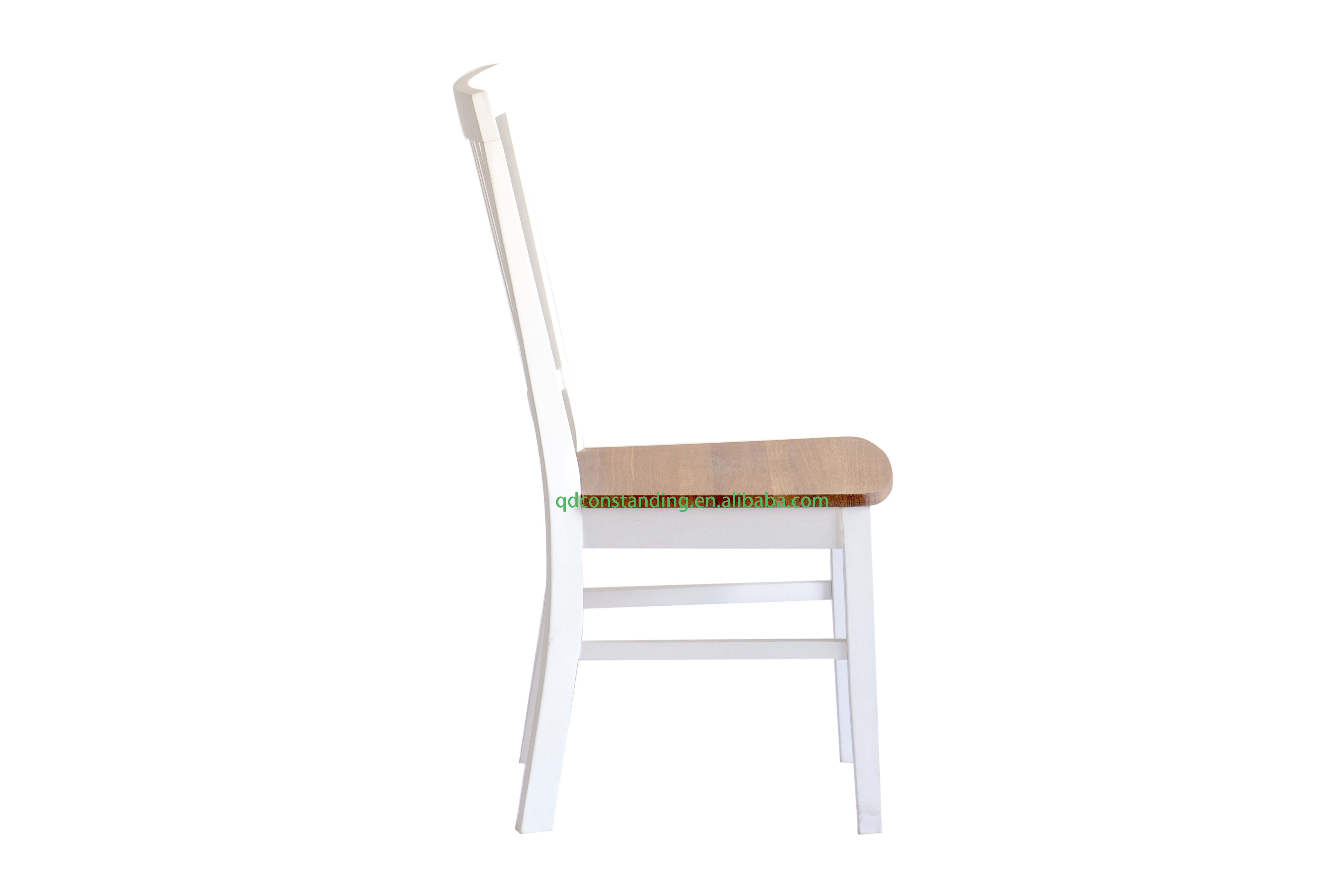 Contemporary White Wholesale Indoor Hotel Space Saving Spindle Back Wooden Dining Chair