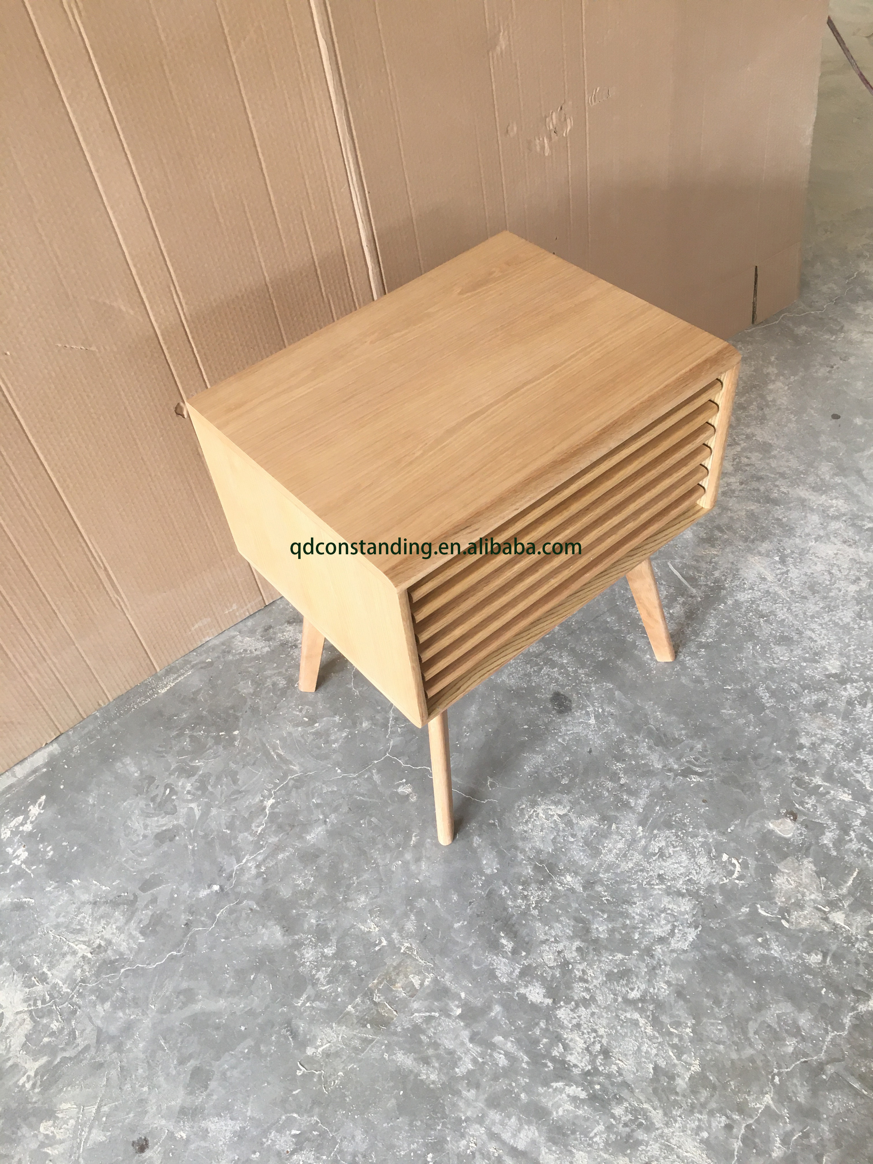 OEM ODM Factory Customized Wood Natural Bedroom Luxury Nordic Smart Night Stand bedside table Cabinet Drawer