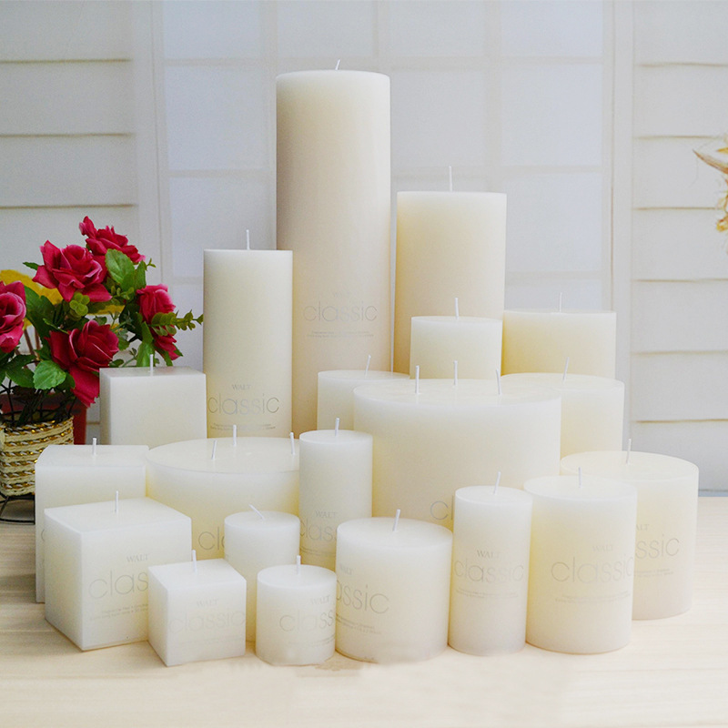 Hot sale smokeless column big  wedding party dinner household lighting hotel disaster prevention emergency pillar candles white