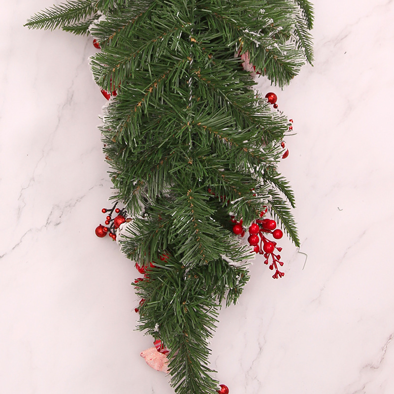 New Artificial Pine Spruce Pine Cones Garland Hanging Decorations Wall Front Christmas artificial plants and flowers