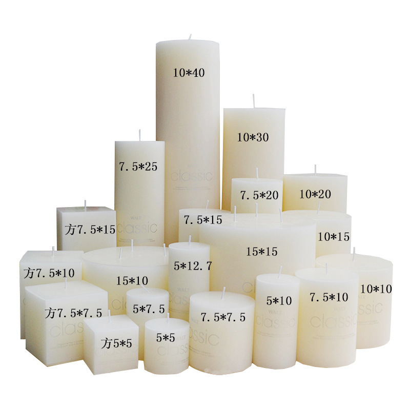 Hot sale smokeless column big  wedding party dinner household lighting hotel disaster prevention emergency pillar candles white