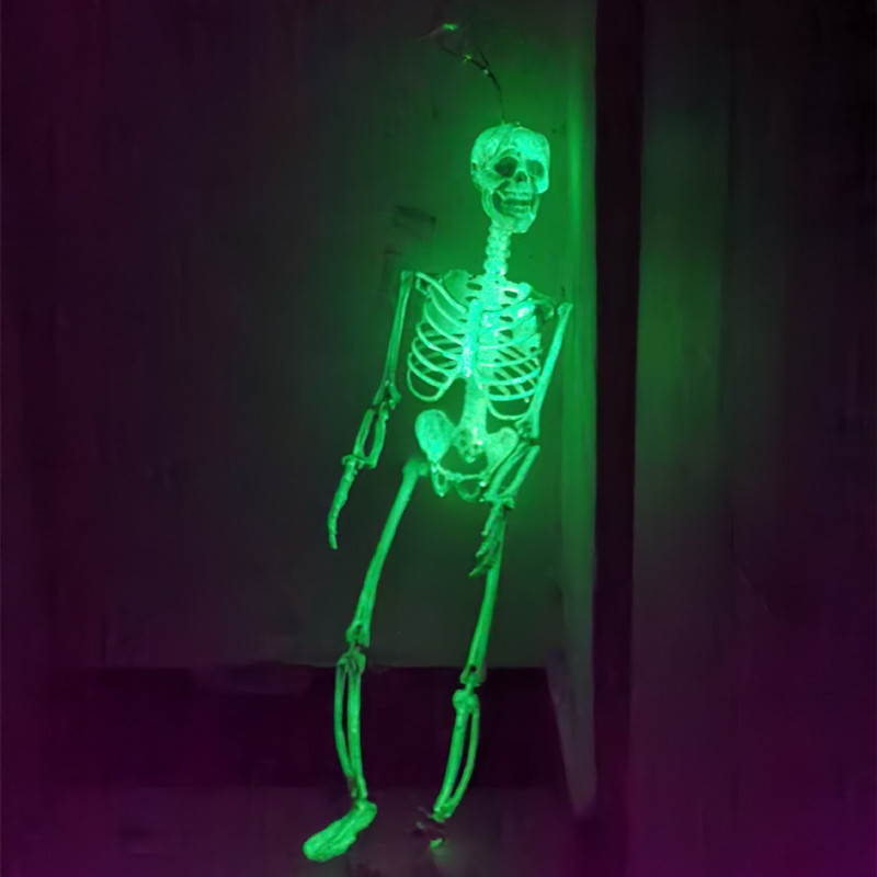 tiktok Halloween party KTV cos bar Haunted room escape artificial skeleton simulated plastic Halloween skeleton decoration props