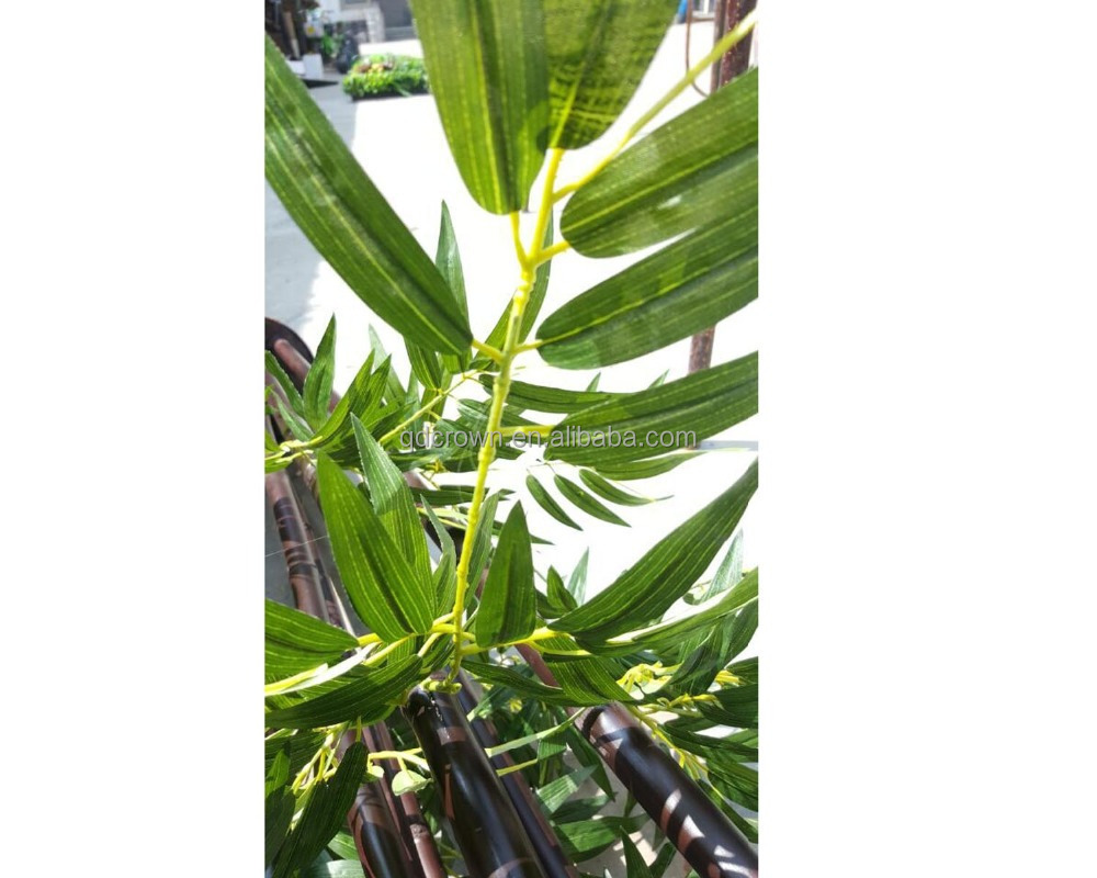 Natural Looking Plant Lucky Artificial Stick Wall Screen Pole Palm Leaf Bamboo Plant