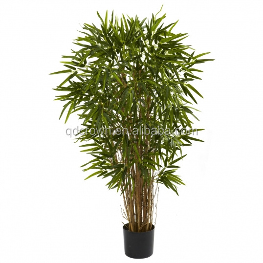 Factory wholesale artificial table plants silk bamboo leaves plastic plant for sale wholesale artificial tree