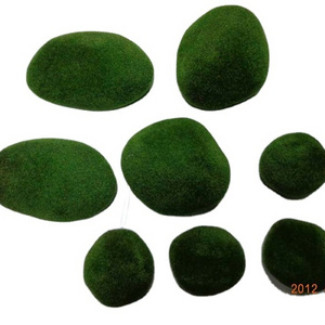 China Supplying Plant Artificial Moss Ball Stone Home Garden Decorative Grass Ball