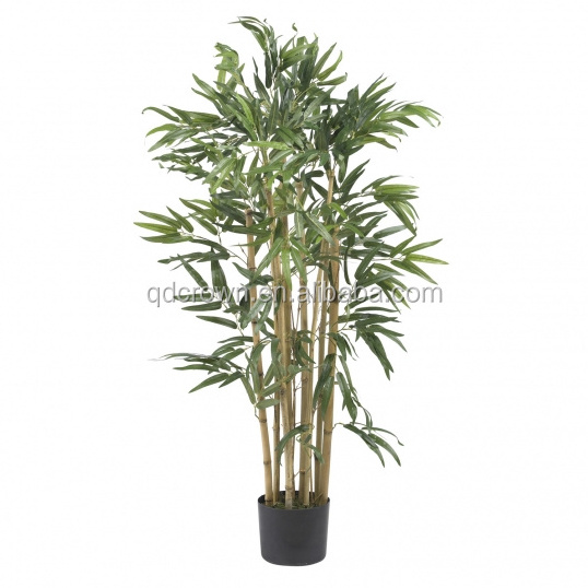 Factory wholesale artificial table plants silk bamboo leaves plastic plant for sale wholesale artificial tree