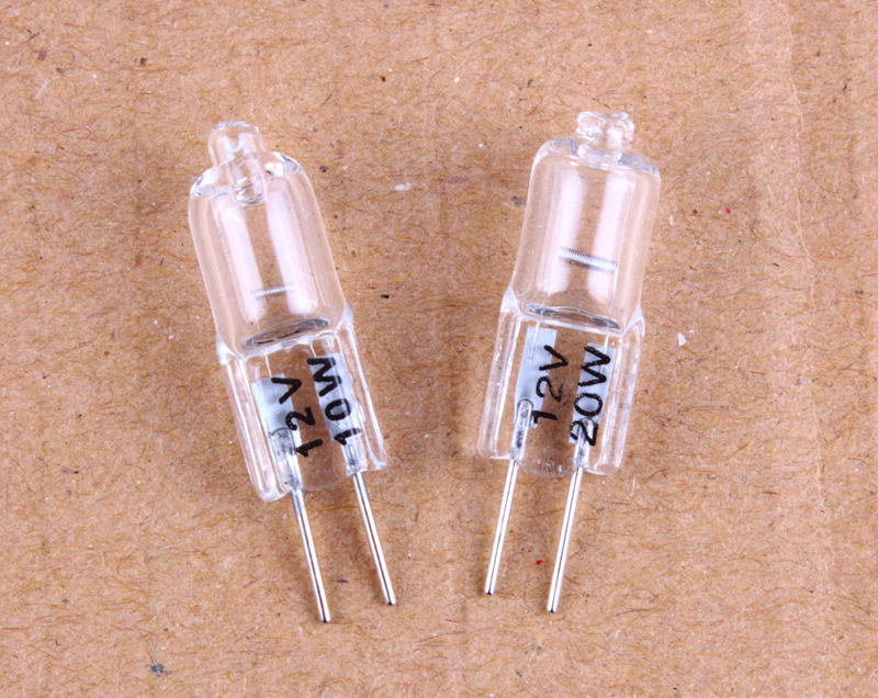 G4 Halogen Bead Crystal Lamp Pin Bulb JCR 12V 10W 20W Low Voltage Mirror Front Pendant Lamp G4 Lamp Bead