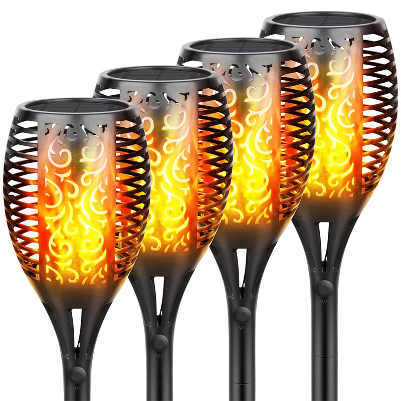 Solar Torch Light Outdoor, 51 Led Tiki Torches with Flickering Flame, Waterproof Landscape Garden Pathway Decoration Lighting