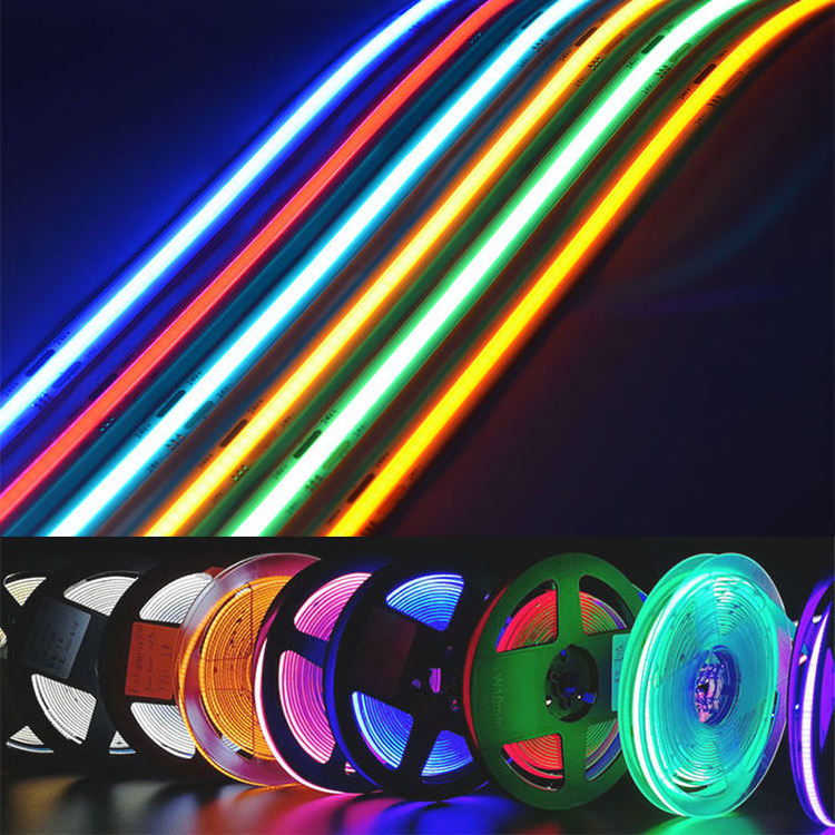 3 Years Warranty COB LED Strip 480LEDs CE RoHS 12V 24V 100ft Warm White 6500k Light Flexible COB LED Strip Light