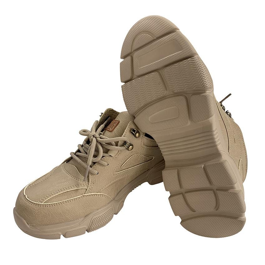 S3 security leather waterproof goodyear rubber soles work boots industry used steel toe brown safety shoes without