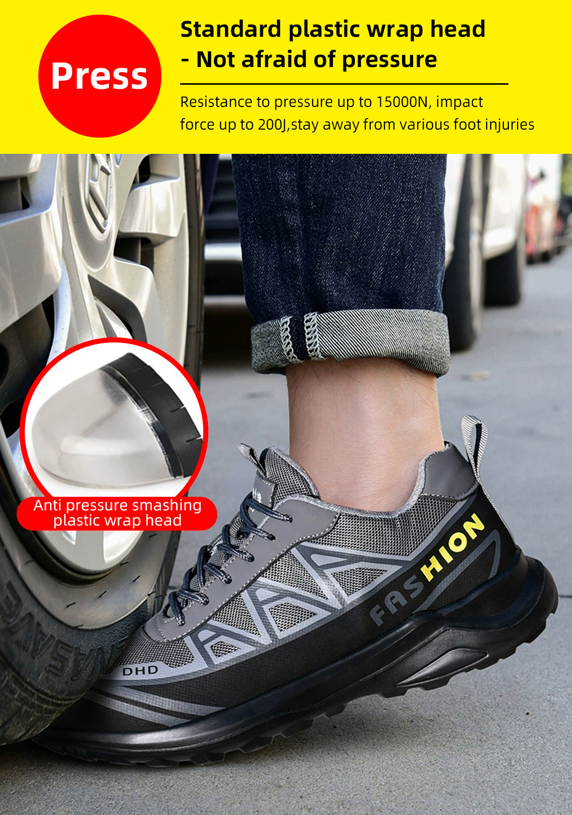 Puncture Proof Indestructible Construction Safety Toe Tennis Sneakers Lightweight Work Shoes Waterproof Steel Toe Safety Shoes BestSuppliers