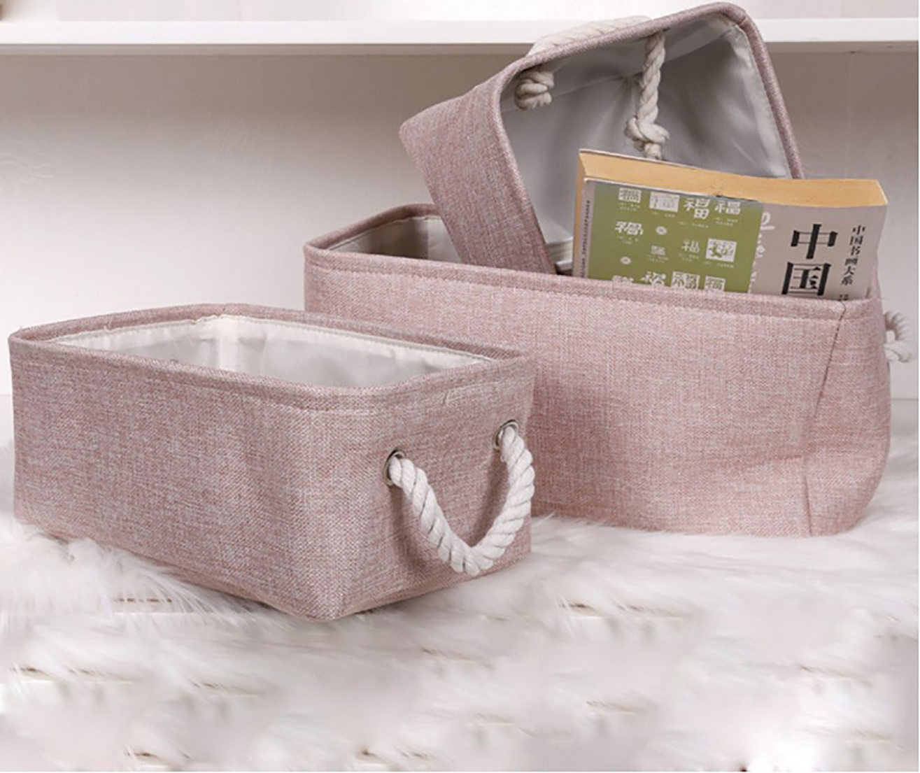 2024 New style home use fabric Closet Organizer Shelves Fabric Basket Cube Storage bin for Toy Books and Clothes