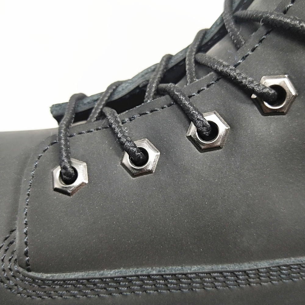 Black Wholesale High Quality Rubber Sole Nubuck Leather Work Boots For Men