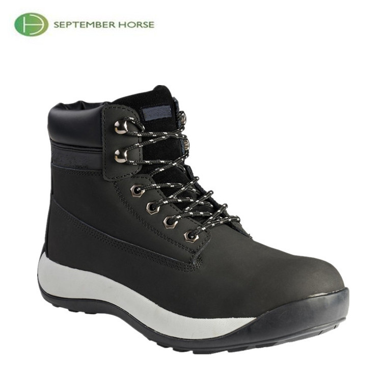 Real Leather Durable China Steel Toe Hard Work Boots Safety Shoes For Men