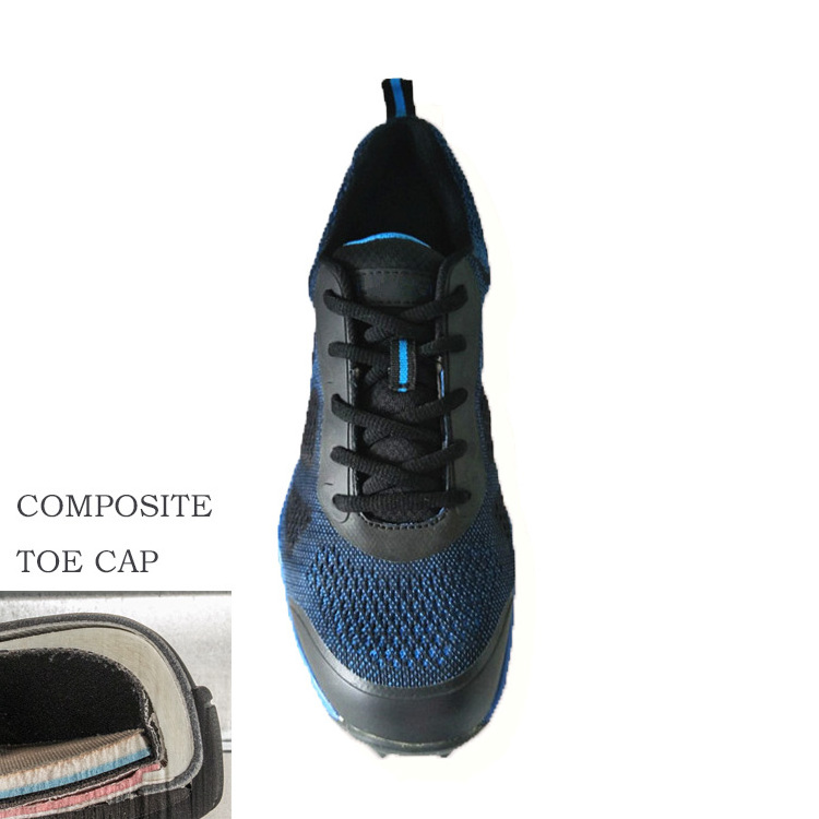 Light weight blue safety shoes for women Safety Shoes Steel Toe industrial sneaker Work Protective Boots