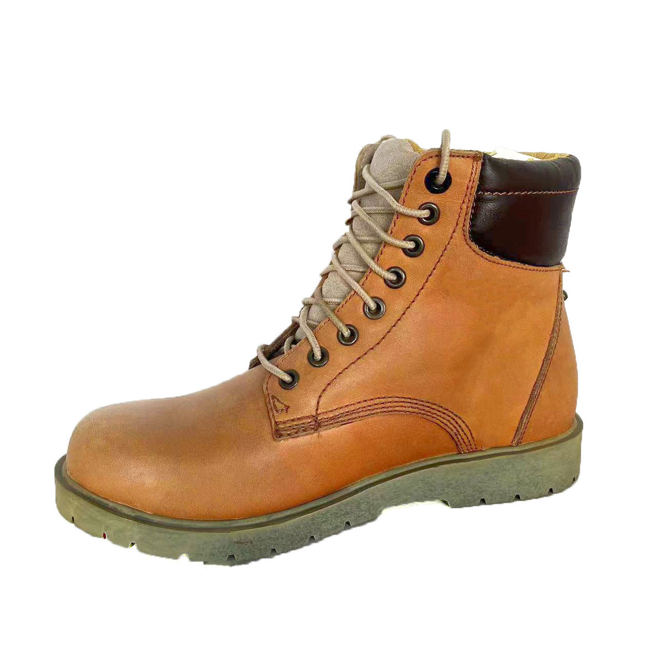 Action Leather Waterproof Worker Light Rubber Sole Work Boots Rubber Work boots For Men