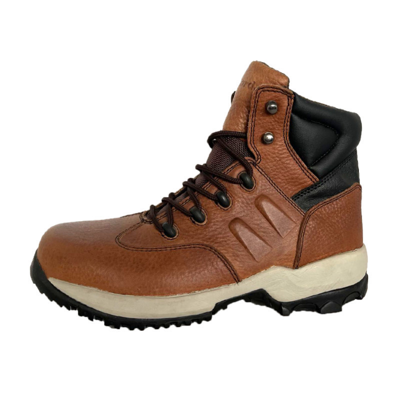 Man Safety Light Work Shoes Steel Toe High Top Boots Indestructible Botas Work Boots Genuine Leather outdoor work Shoes