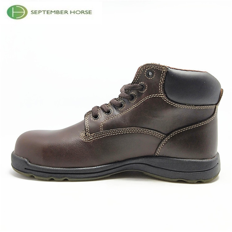 Euro high cut steel toe safety shoes boots security work for men