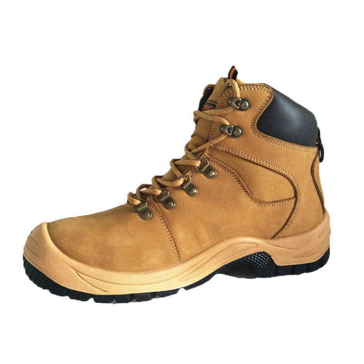 Composite toecap China Safety toe S1 Pierce Squash resistant Nubuck Leather Injection Construction safety work boots