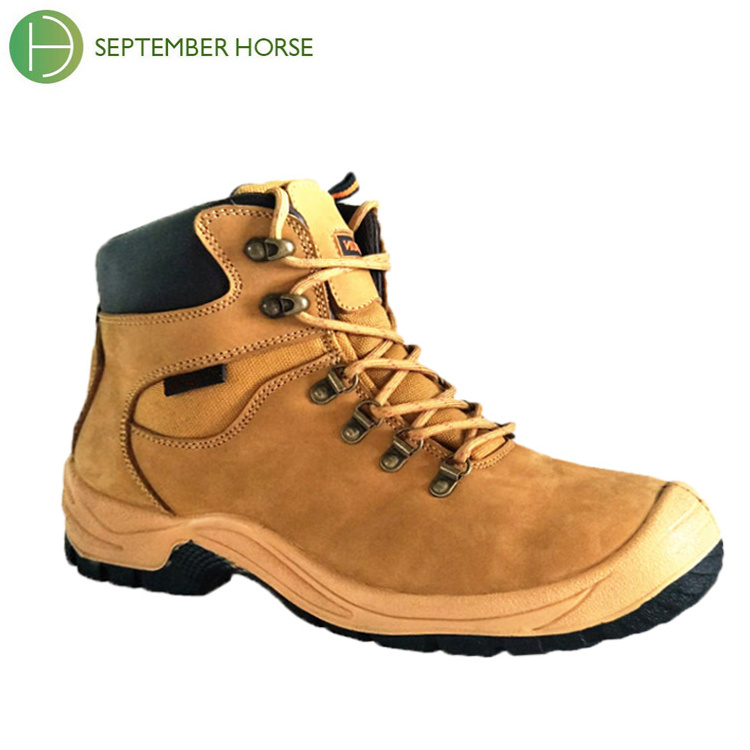 Composite toecap China Safety toe S1 Pierce Squash resistant Nubuck Leather Injection Construction safety work boots