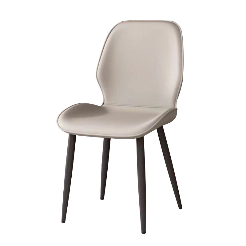 Wholesale Hot Sale Cafe Shop Hotel Restaurant Home Furniture Minimalist Metal Frame Leisure Faux Leather Dining Chairs