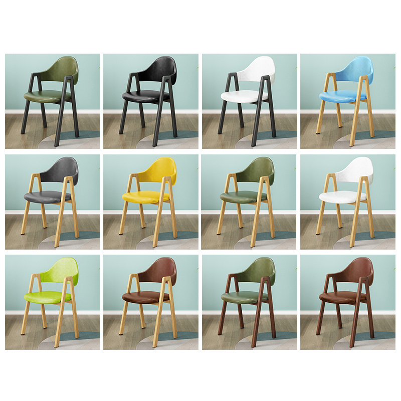 Factory wholesale Nordic Dinning Armchair Upholsterd Chair Small Fresh Computer Office Backrest Adult Dining Breakfast Chair