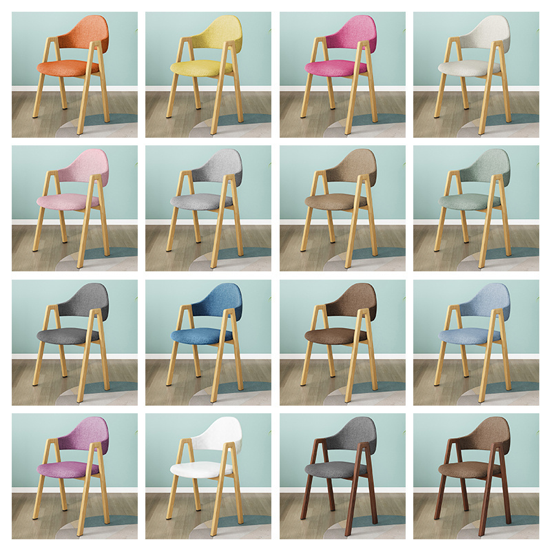 Factory wholesale Nordic Dinning Armchair Upholsterd Chair Small Fresh Computer Office Backrest Adult Dining Breakfast Chair