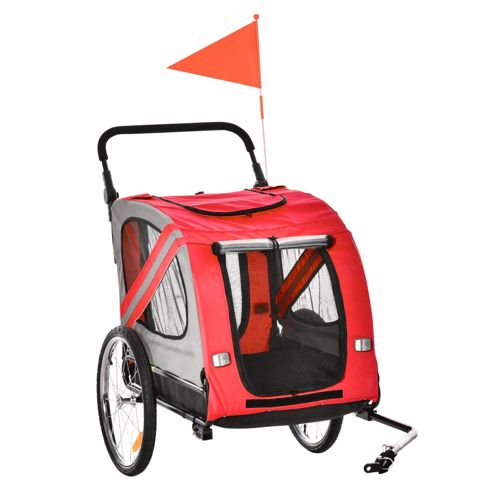 Metal fabric folding wagon trailer cargo bike trolley portable pet carrier beach camping dogs wagons carts