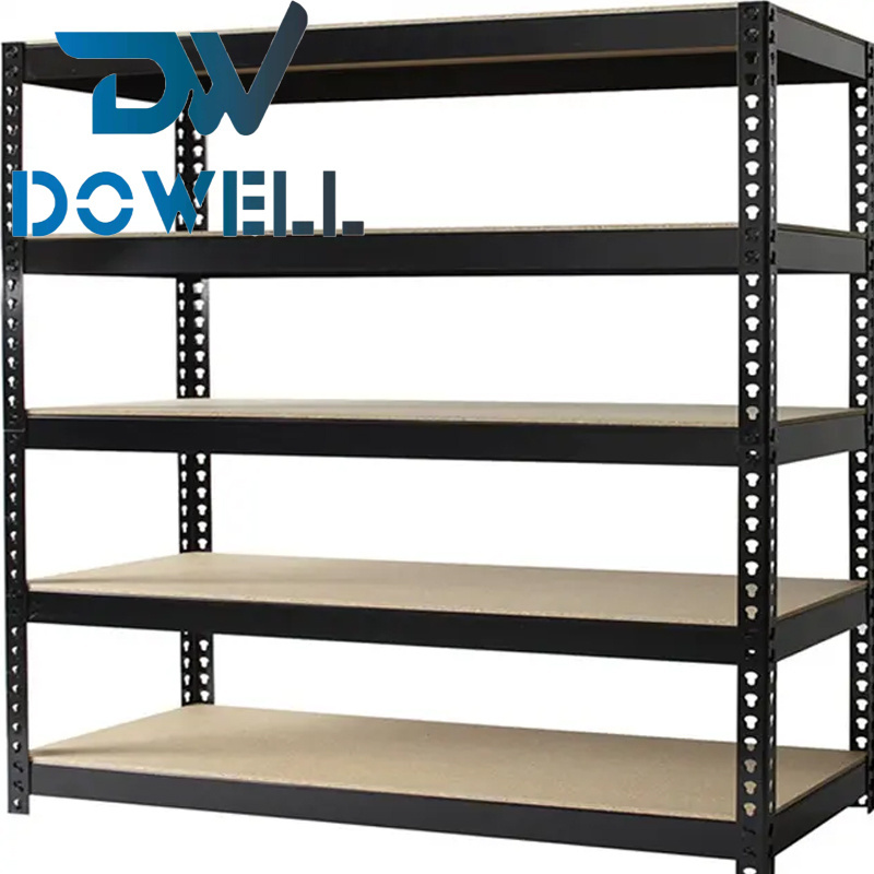 QINGDAO stock shelves hot sale 5 tires adjustable shelving stainless steel racks boltless slot iron regal for shipping