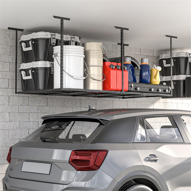 Heavy Duty Overhead Ceilling Mounted Adjustable Garage Storage Rack Portable metal shelf rivet shelving