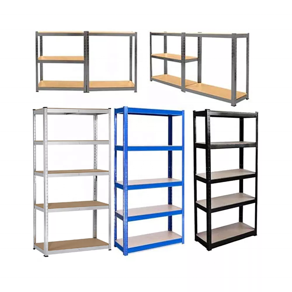 Hot Sales Easy Assembled Heavy Duty Storage Metal Slotted Angle Shelf Edge Curl Shelving galvanized