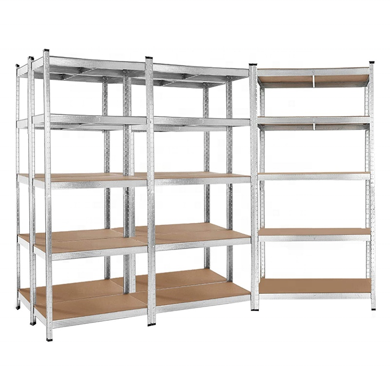 Hot Sales Easy Assembled Heavy Duty Storage Metal Slotted Angle Shelf Edge Curl Shelving galvanized