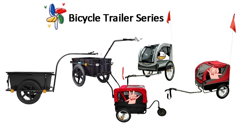 Hot Sales Carrier Pet dog Trailers Utility Bicycle Motorcycle Trailer Jogging Stroller with 360-Degree Wheels