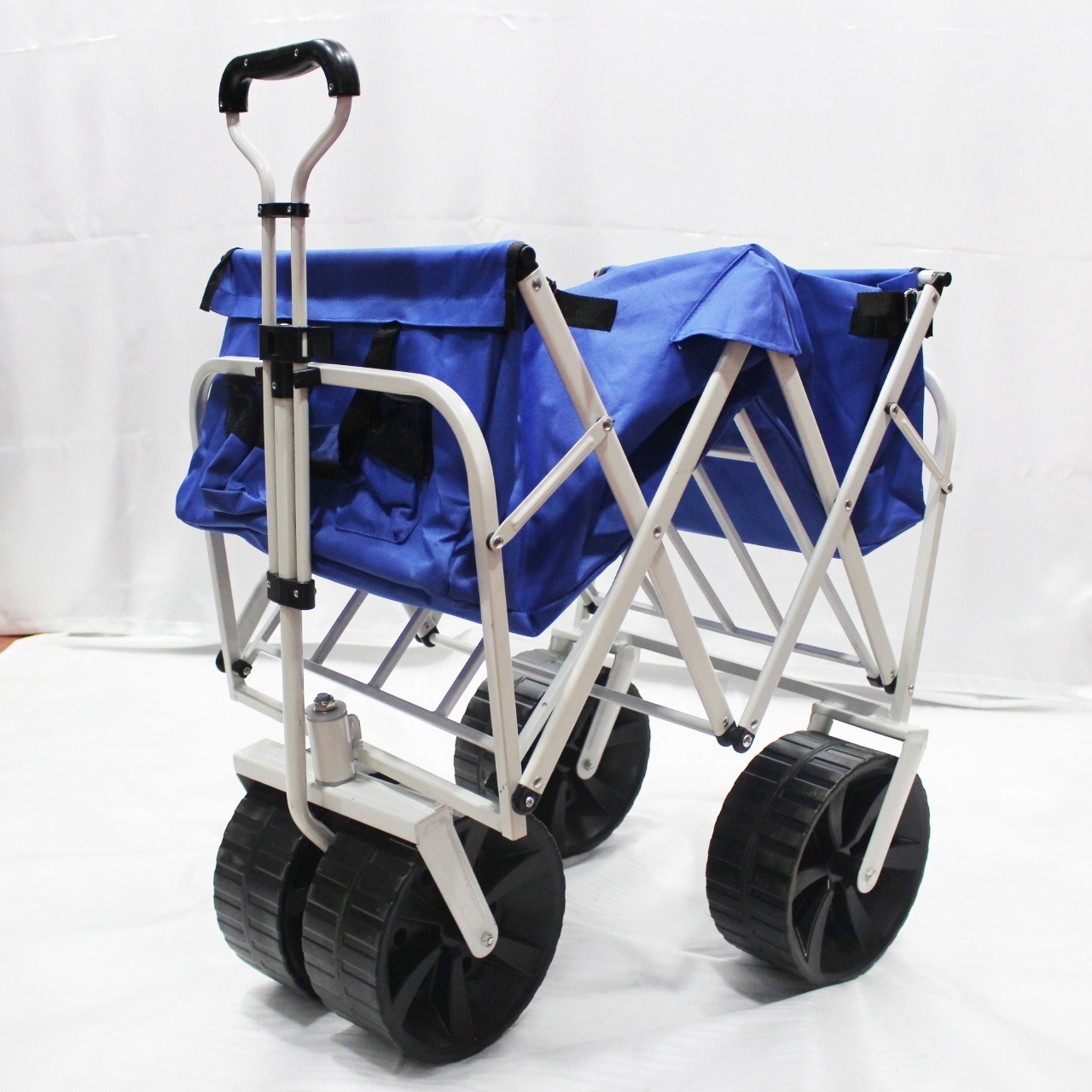 Four big wheels shopping hand carts kids garden tool trolley foldable utility unit carriage wagons carts