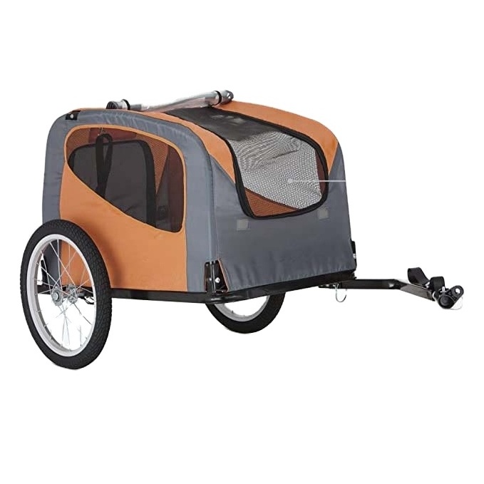 Dog Pet Bicycle Trailer Jogging Stroller 360 Degree Swivel Wheels Large Easy Entry Children Bike Trailer