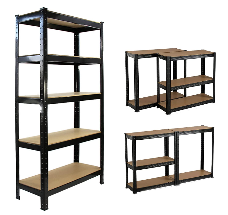 Storage Shelves Metal Garage Shelving Unit Adjustable Heavy Duty Boltless Organizer Rack for Home Warehouse Pantry