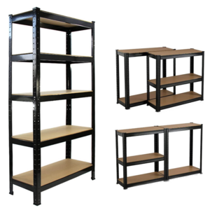 Storage Shelves Metal Garage Shelving Unit Adjustable Heavy Duty Boltless Organizer Rack for Home Warehouse Pantry