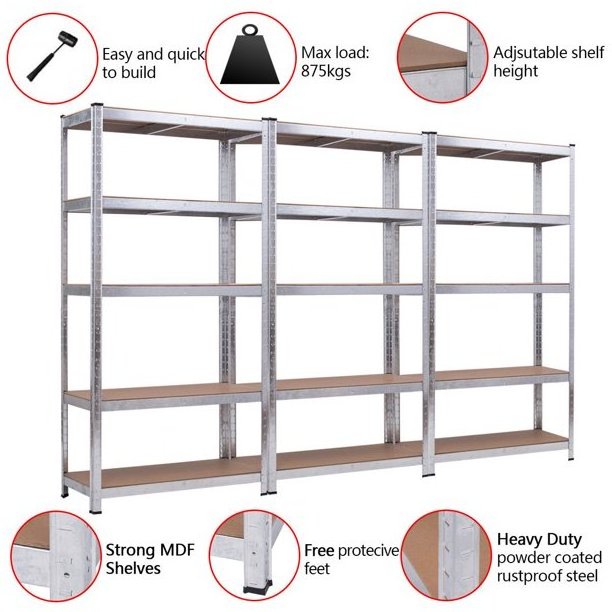 Warehouse storage shelving metal steel racks bolt-free galvanized racking boltless pallet shelf rack factory