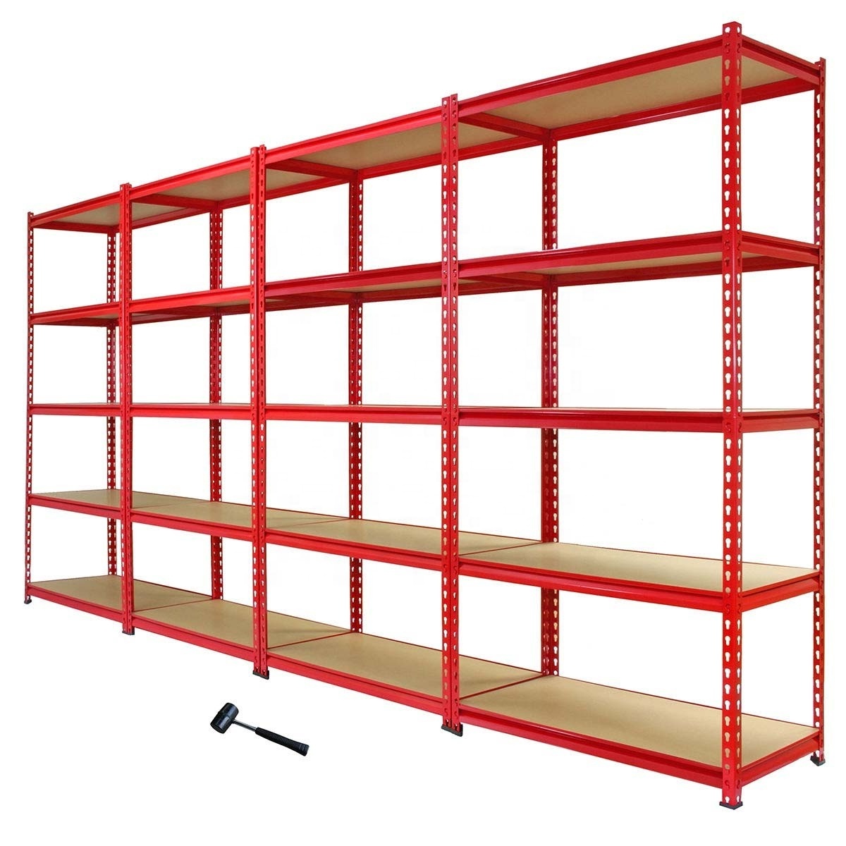 High quality Shelving Metal 5 Level Z Beam Heavy Duty Adjustable Garage Storage Boltless Rivet Shelving