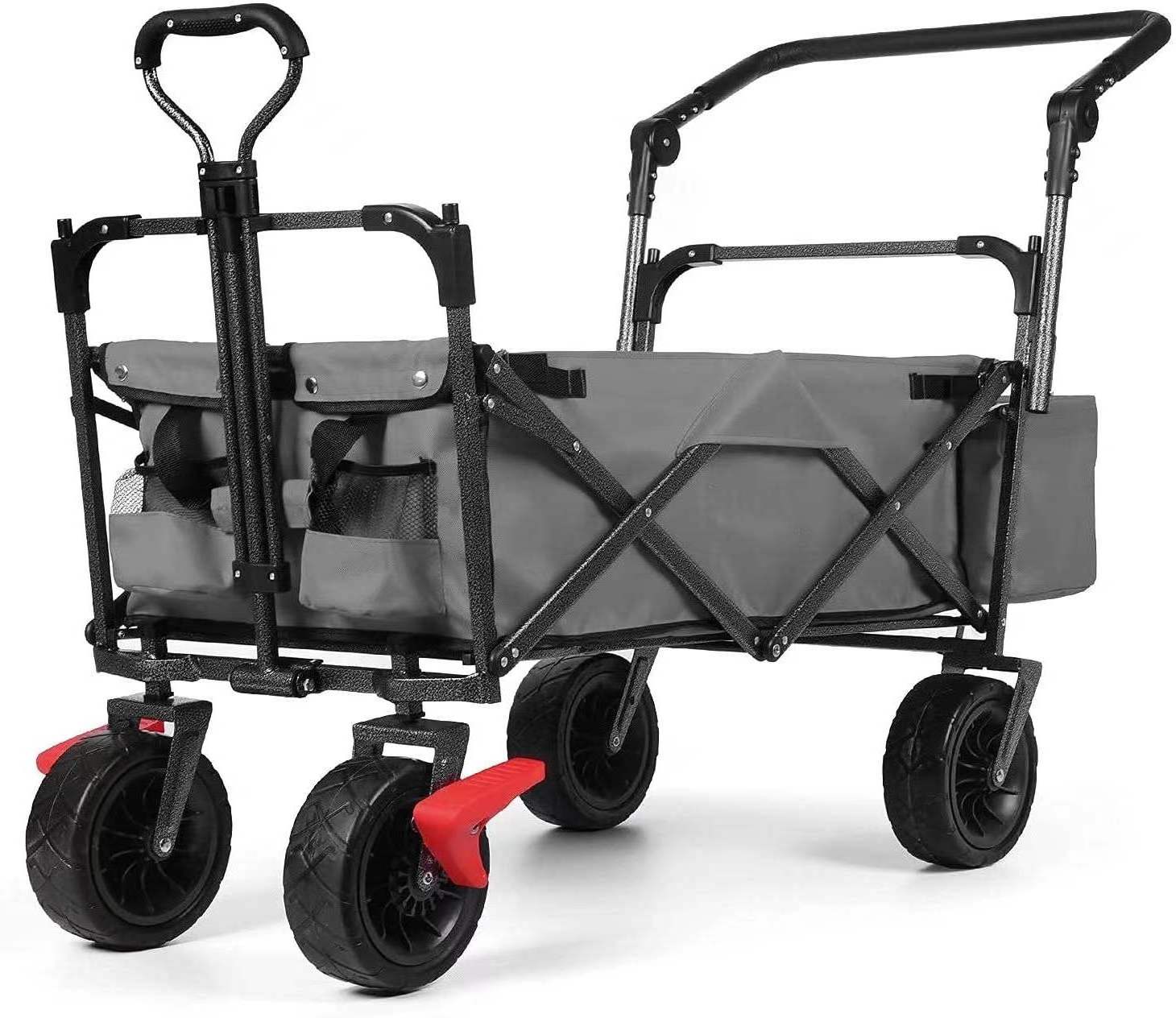 Multipurpose Folding Utility Wagon Collapsible Folding Outdoor Folding Wagon