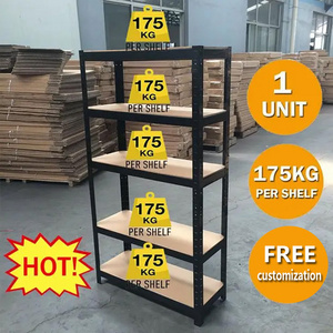 Boltless Storage Racking garage shelving custom slot boltless rack anti-slip environmental shelf rack with MDF board