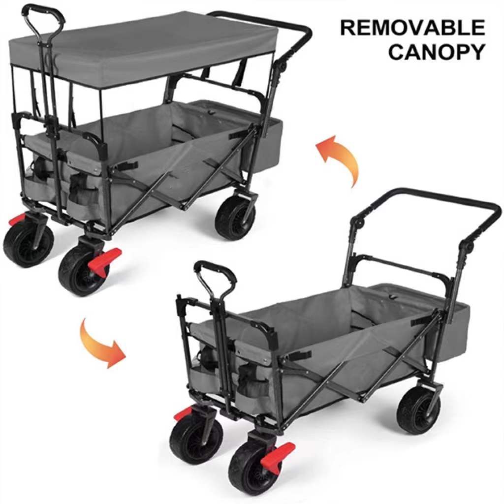 Multipurpose Folding Utility Wagon Collapsible Folding Outdoor Folding Wagon