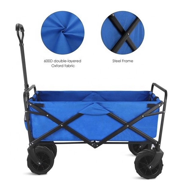 General Purpose Hand Trucks Collapsible Trolley Capacity Outdoor Garden Beach Folding Wagon easy carry