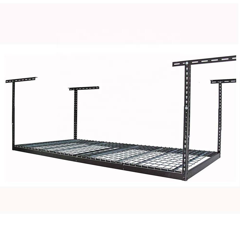 Overhead ceiling Garage Rack Black White Customizable colors Rack Ceiling Steel Roof Rack shelving