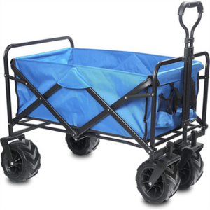 Collapsible Folding Garden Cart Outdoor wide wheel  Wagon Custom logoCart Foldable  beach wagon big wheels For Camping