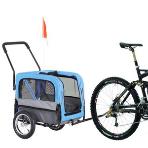 Pet Dog Bicycle Trailer 2 In 1 Trailers Folding Dogs Two Wheels Travel Carrier Puppies Bicycle Transport