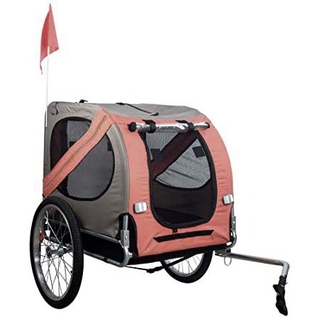 Dog trailer manufacturers sell 2 in 1 bicycle pet trailer suspension pet trailer for bicycle