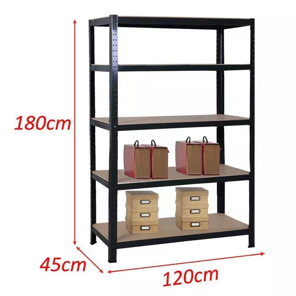 Metal Storage Rack Boltless Shelving Systems Steel Industrial 5 Tiers Heavy Duty Shelving Steel Racking Unit